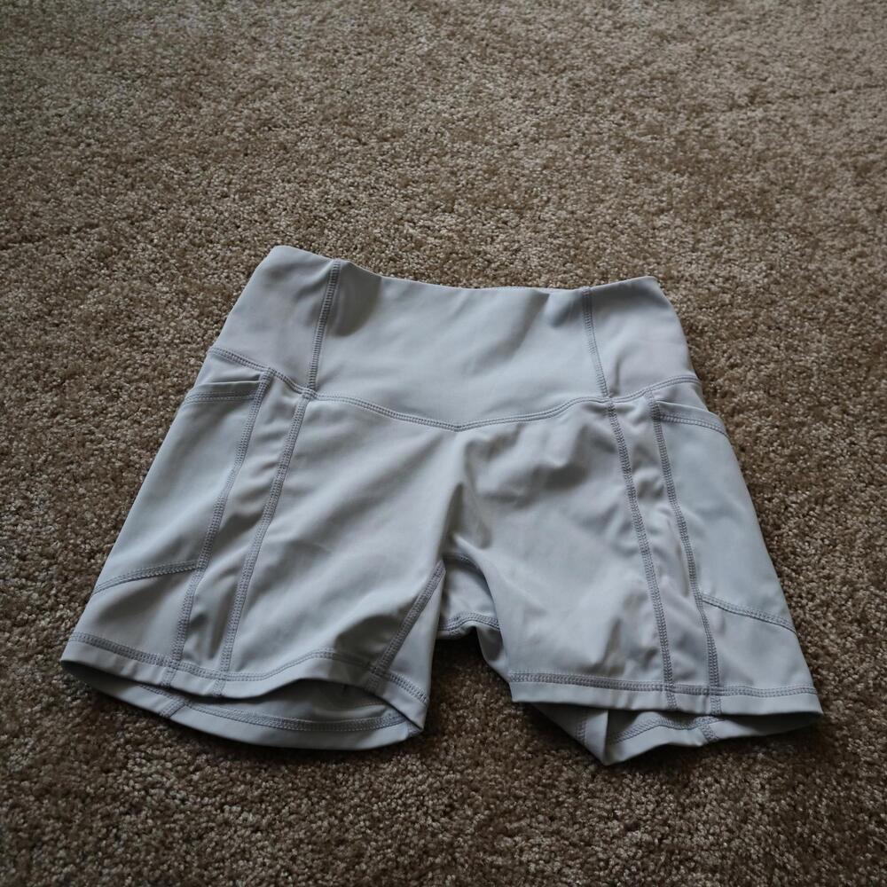 Til You Collapse Heart Booty Shorts Grey - Medium